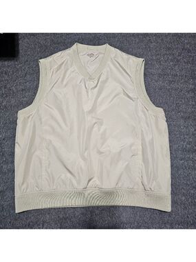 Acuity Golf Vest Sleeveless Pullover Beige XL